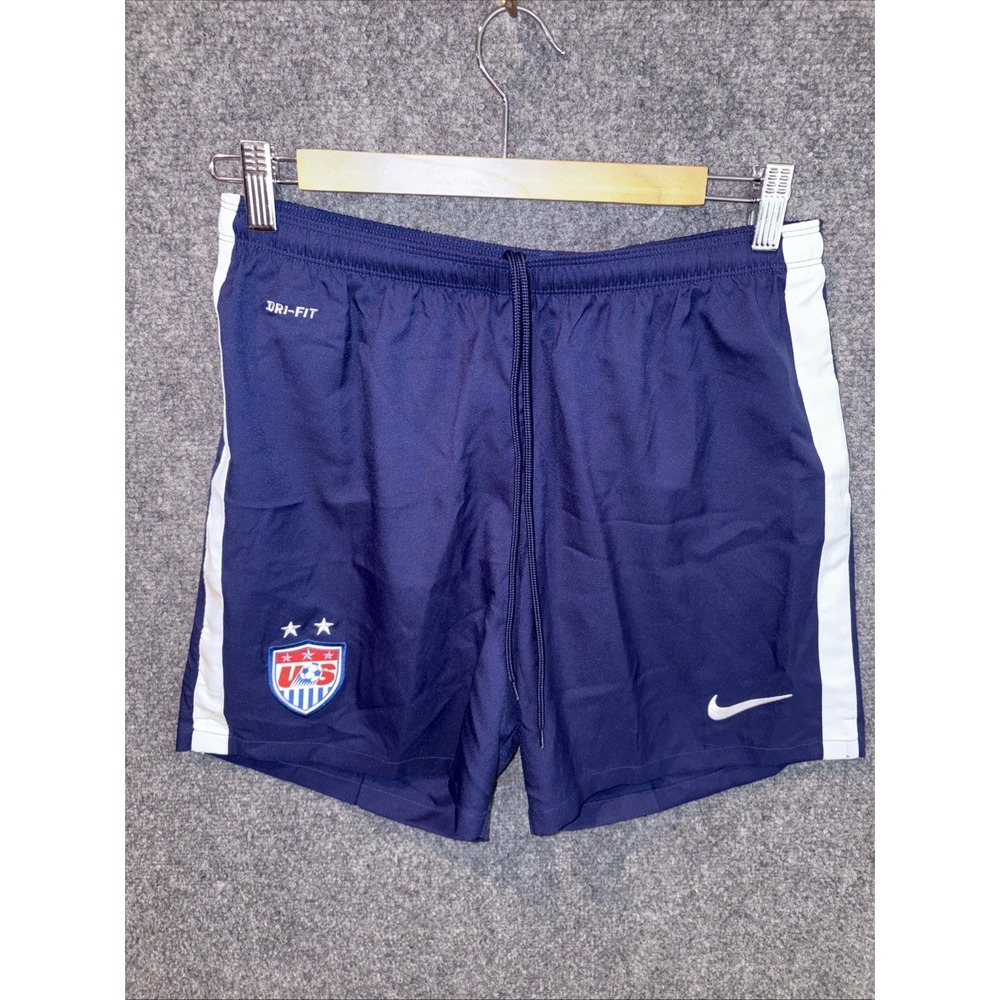 Nike US Soccer Athletic Shorts Mens Size S Navy Blue DriFit Training